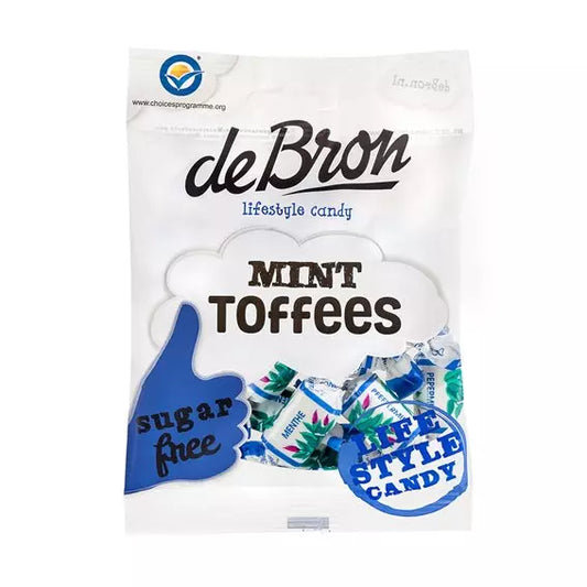 Debron mint toffees sukkerfri 90 gr BEST FØR 20/5/2024
