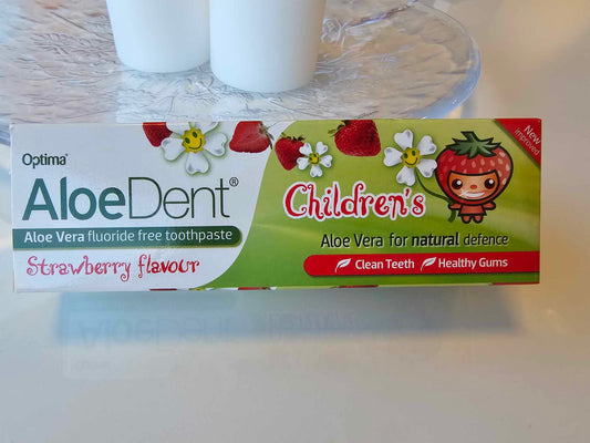 Aloedent barne tannkrem med jordbær smak 50 ml