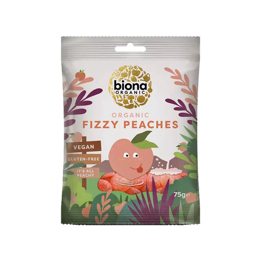 Biona fizzy peaches 75 g