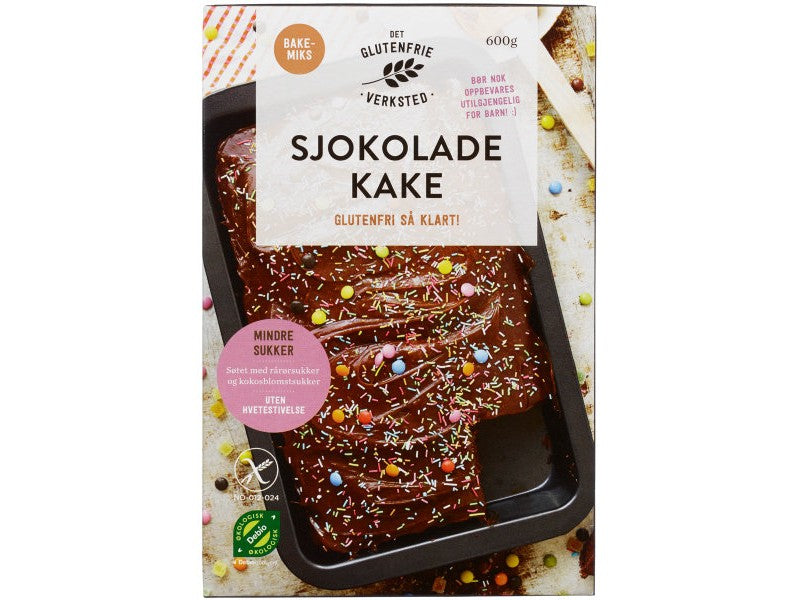 Det Glutenfrie Verksted Sjokoladekakemiks BEST FØR 1/6/2024